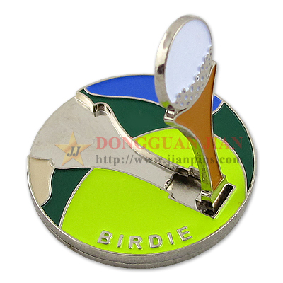 3-Layer Design Golf Markers With Enamel Colors